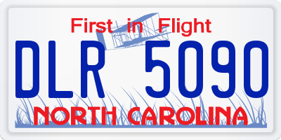 NC license plate DLR5090