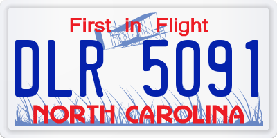 NC license plate DLR5091