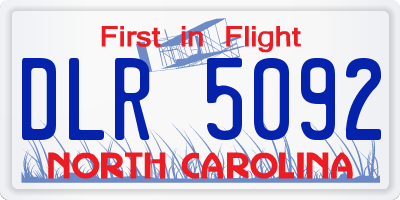 NC license plate DLR5092