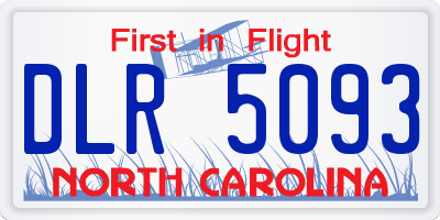 NC license plate DLR5093
