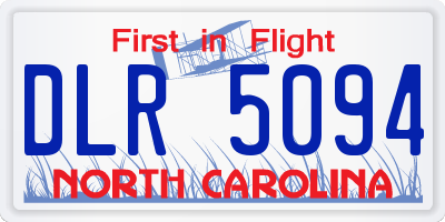 NC license plate DLR5094