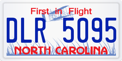 NC license plate DLR5095