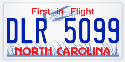 NC license plate DLR5099