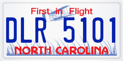 NC license plate DLR5101