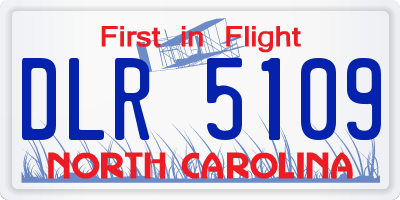 NC license plate DLR5109