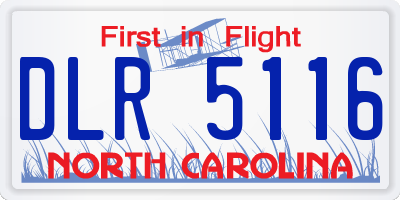 NC license plate DLR5116