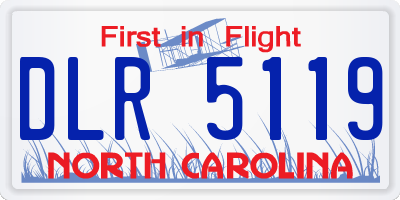 NC license plate DLR5119