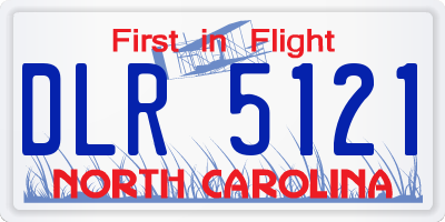 NC license plate DLR5121