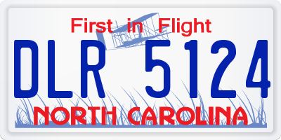 NC license plate DLR5124