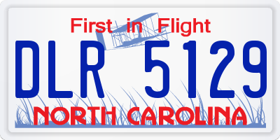 NC license plate DLR5129