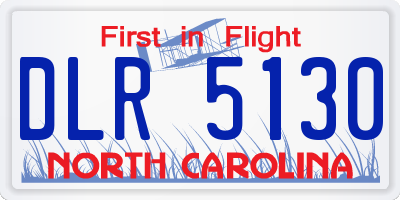 NC license plate DLR5130