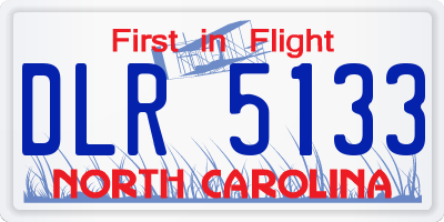NC license plate DLR5133