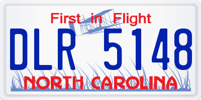 NC license plate DLR5148