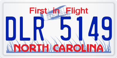 NC license plate DLR5149