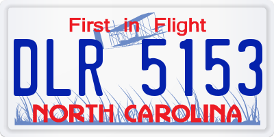 NC license plate DLR5153