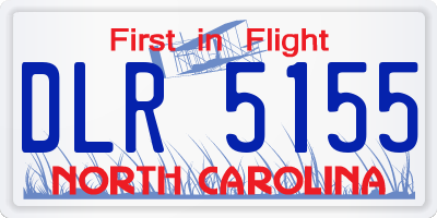 NC license plate DLR5155