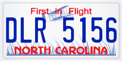 NC license plate DLR5156