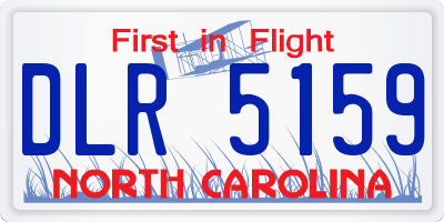 NC license plate DLR5159