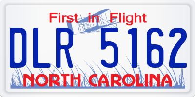NC license plate DLR5162