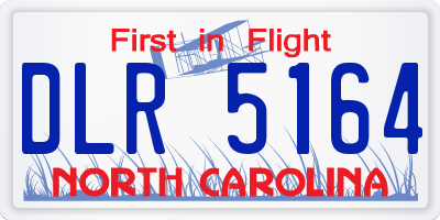 NC license plate DLR5164
