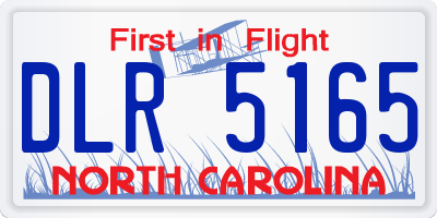 NC license plate DLR5165