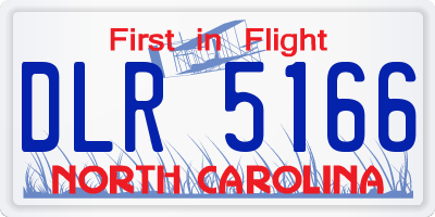NC license plate DLR5166