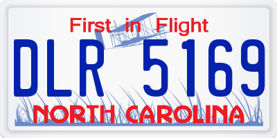 NC license plate DLR5169