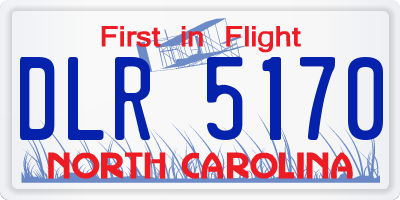 NC license plate DLR5170