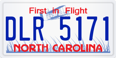 NC license plate DLR5171