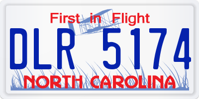 NC license plate DLR5174
