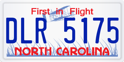 NC license plate DLR5175
