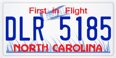 NC license plate DLR5185