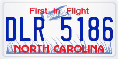 NC license plate DLR5186