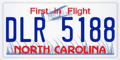 NC license plate DLR5188
