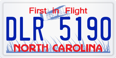 NC license plate DLR5190