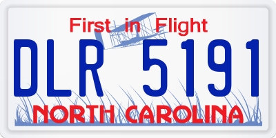 NC license plate DLR5191