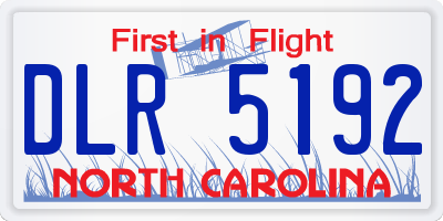 NC license plate DLR5192