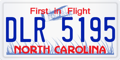 NC license plate DLR5195
