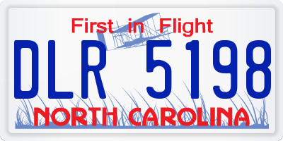 NC license plate DLR5198
