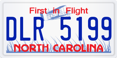 NC license plate DLR5199
