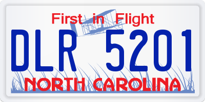 NC license plate DLR5201