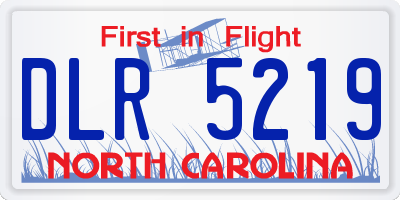 NC license plate DLR5219