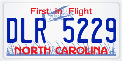 NC license plate DLR5229