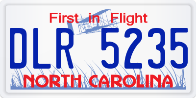 NC license plate DLR5235
