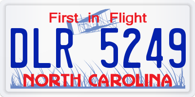 NC license plate DLR5249