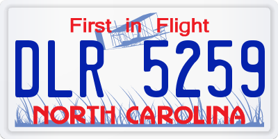 NC license plate DLR5259