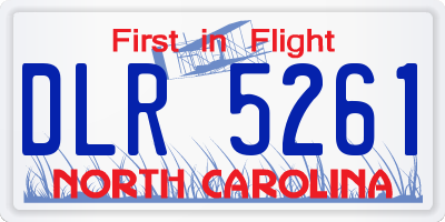NC license plate DLR5261