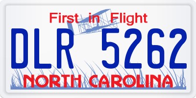 NC license plate DLR5262