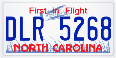 NC license plate DLR5268