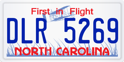 NC license plate DLR5269